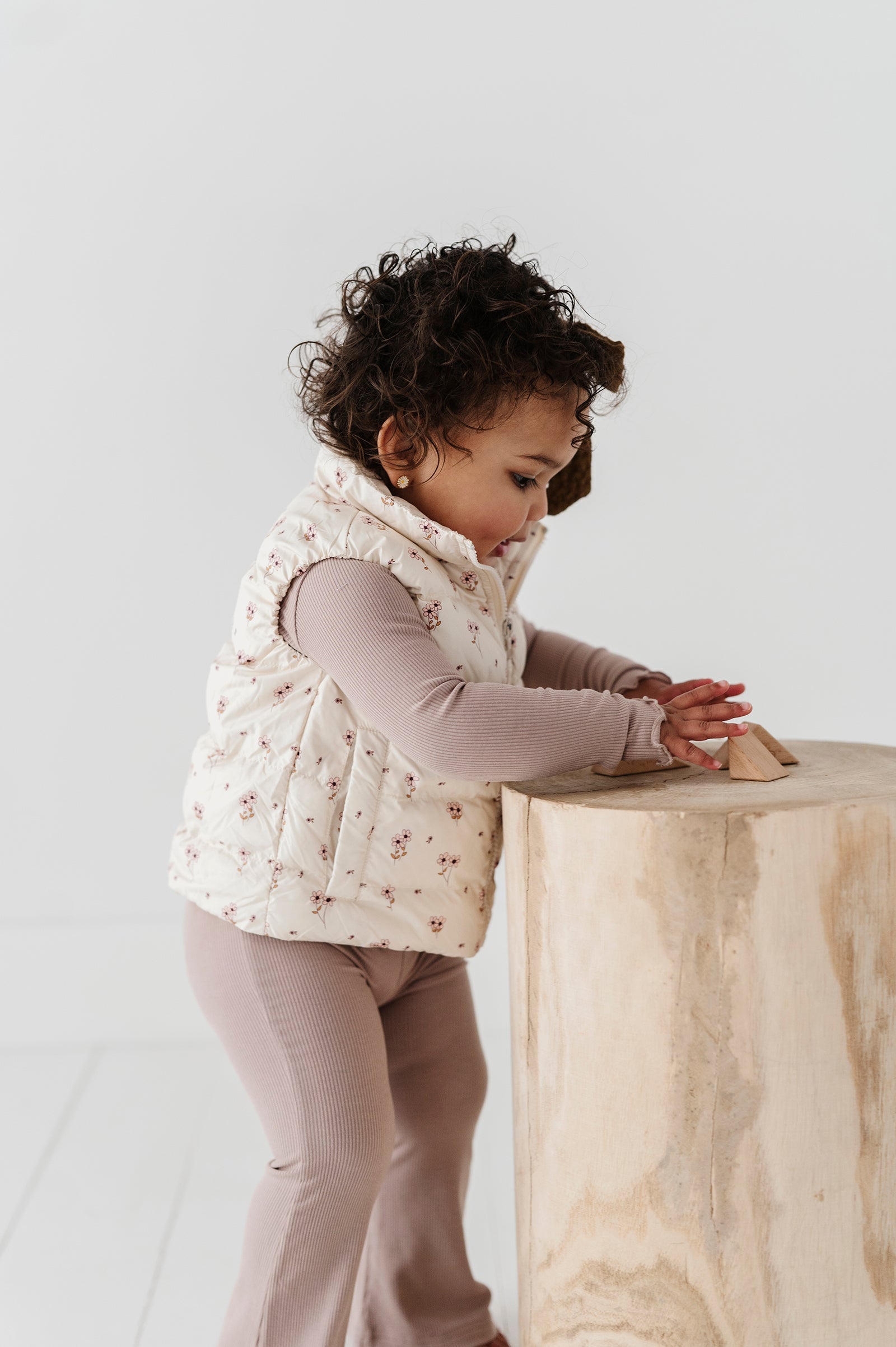 Kid Floral Puffer Vest Babysprouts