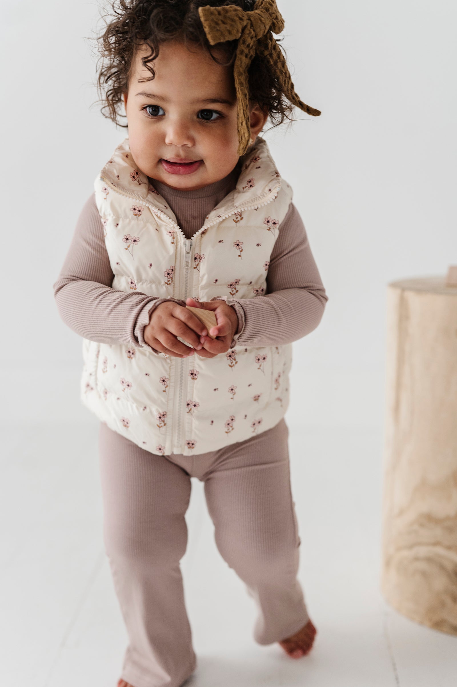 Kid Floral Puffer Vest Babysprouts