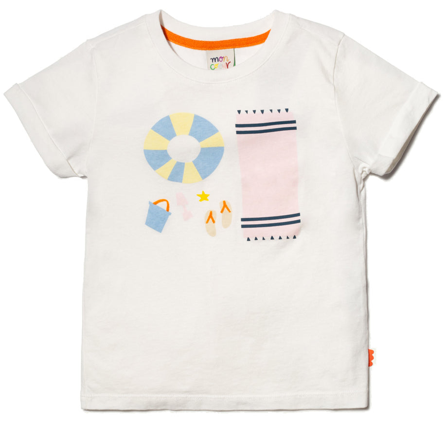 Toddler Recycled cotton beach party kid t-shirt Mon Coeur