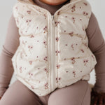 Kid Floral Puffer Vest Babysprouts