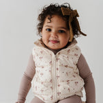 Kid Floral Puffer Vest Babysprouts