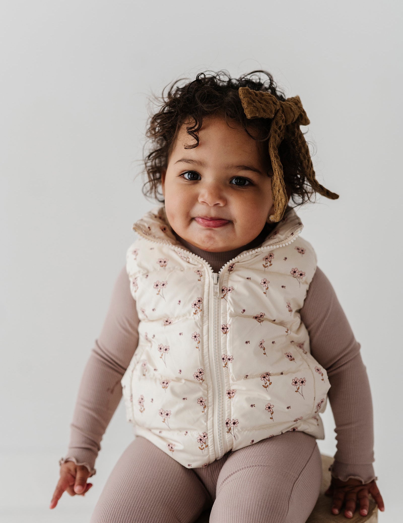 Kid Floral Puffer Vest Babysprouts