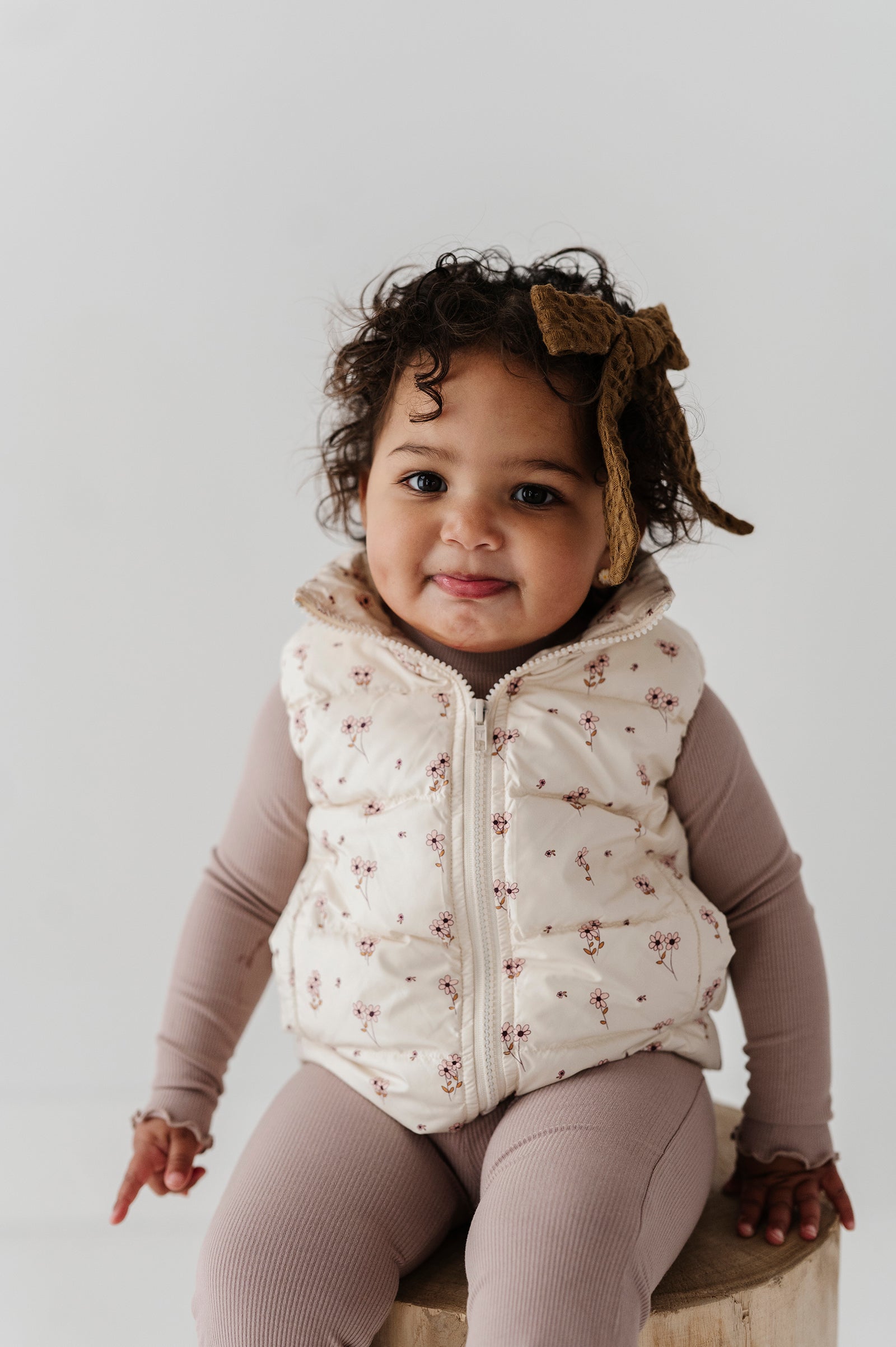 Kid Floral Puffer Vest Babysprouts