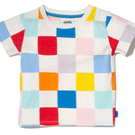 Toddler Recycled Cotton checkered kid t-shirt Mon Coeur