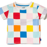 Toddler Recycled Cotton checkered kid t-shirt Mon Coeur