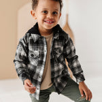 Kid Black Plaid Shacket Babysprouts