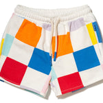 Toddler Recycled cotton checkered cropped girl shorts Mon Coeur