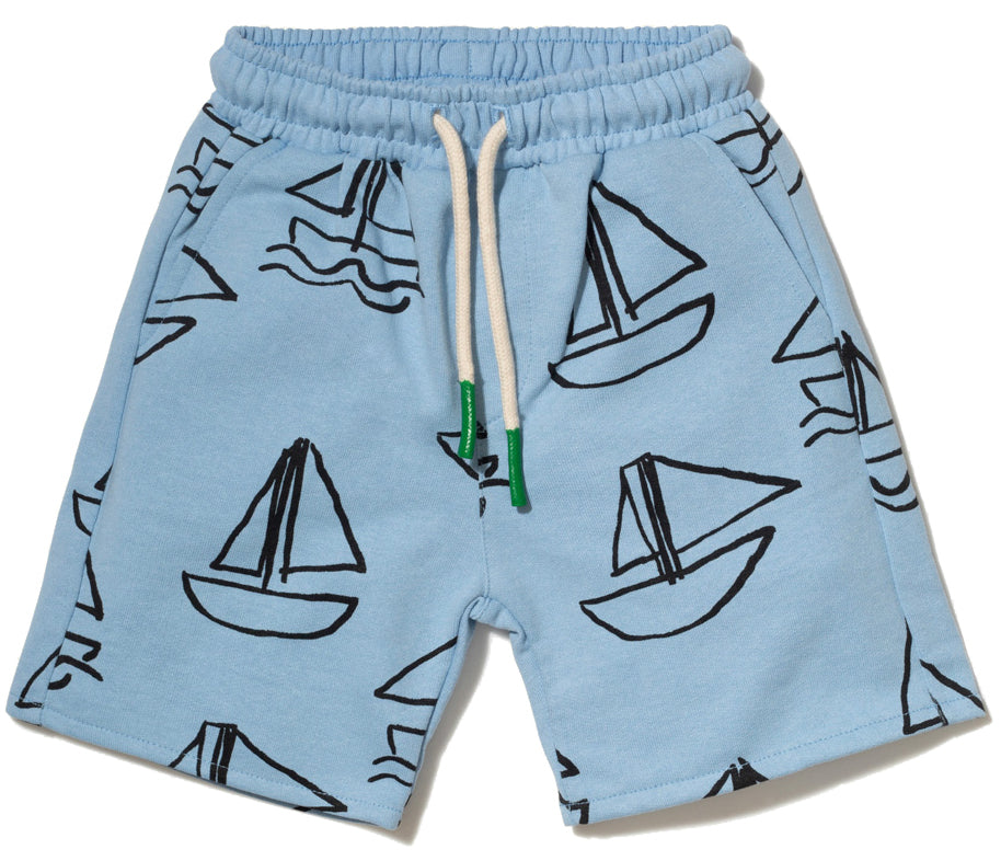 Toddler Recycled cotton sailboat kid shorts Mon Coeur