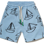 Toddler Recycled cotton sailboat kid shorts Mon Coeur