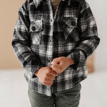 Kid Black Plaid Shacket Babysprouts