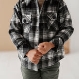 Kid Black Plaid Shacket Babysprouts