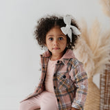 Kid Pink Plaid Shacket Babysprouts