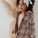 Kid Pink Plaid Shacket Babysprouts