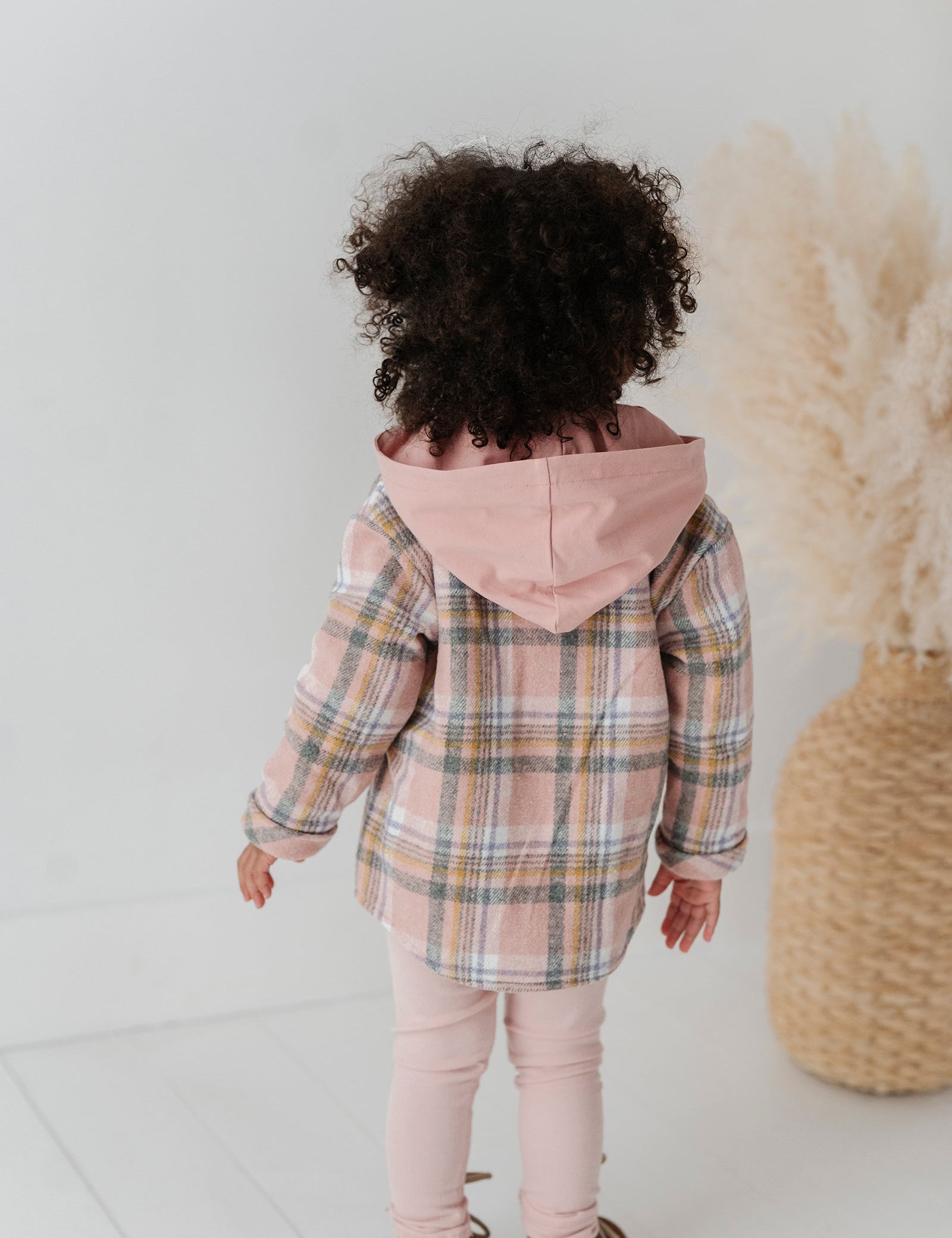 Kid Pink Plaid Shacket Babysprouts