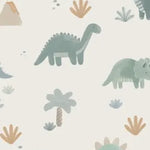 Baby Soft Dinos - French Terry- Green - Uni Romper Angel Dear