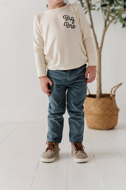 Faux Denim Corduroy Pants