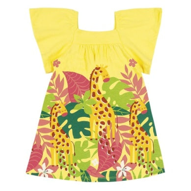 Kid Giraffe Yellow Dress milon