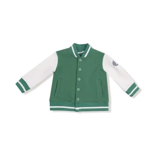 Kid French Terry Sport - Varsity - Green - Letterman Jacket Angel Dear