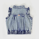 Kid Elodie Embroidered Denim Vest Goldie & Ace