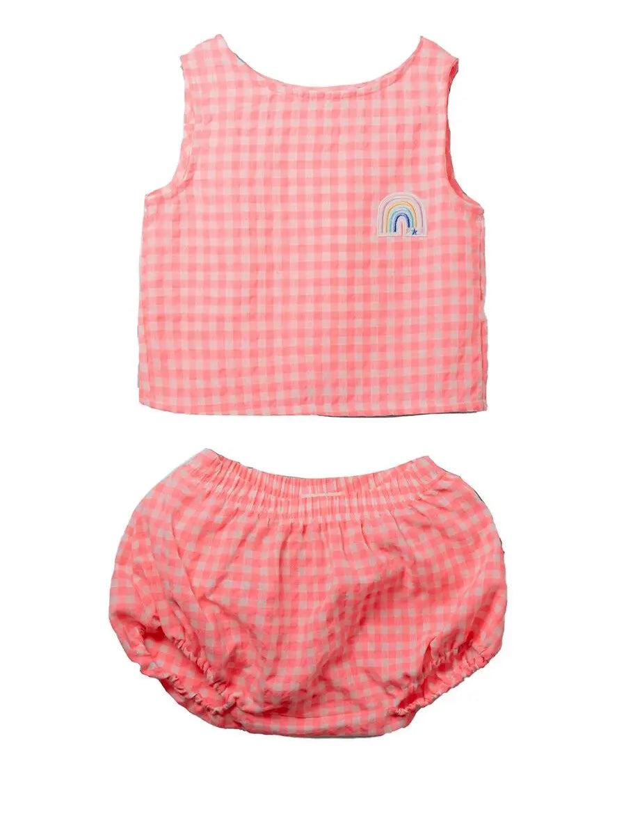Kid Coco Pink Checker Set Petite Hailey