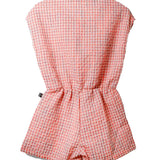 Toddler Orange Gingham Checker Playsuit Petite Hailey