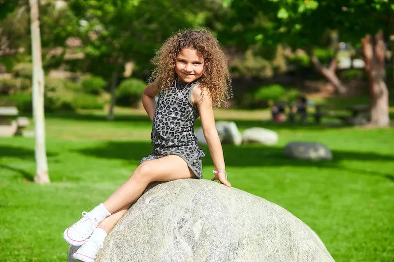Kid Leopard Tanktop - Khaki Green Petite Hailey