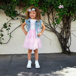 Kid Glitter Rainbow Tutu Dress Petite Hailey
