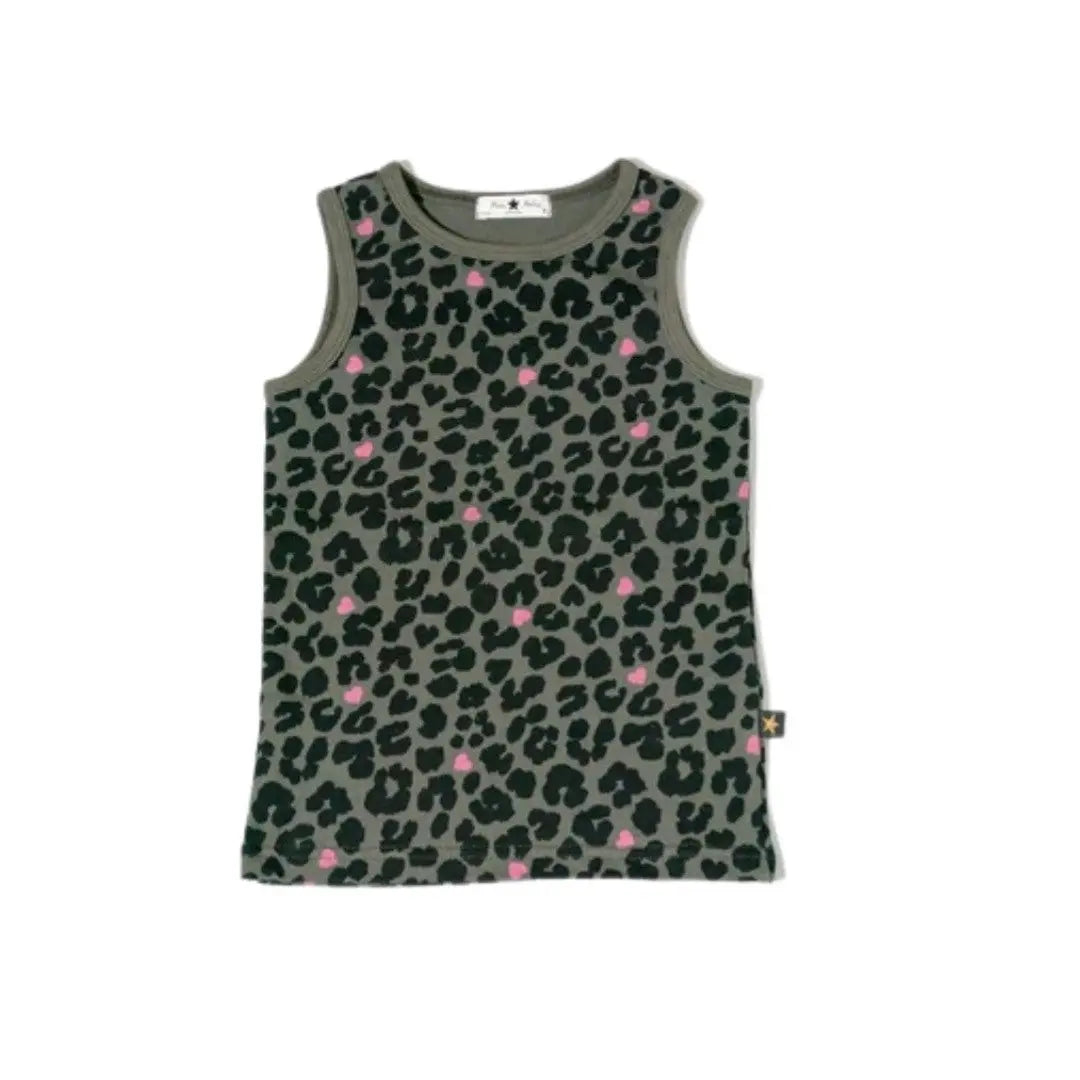 Kid Leopard Tanktop - Khaki Green Petite Hailey