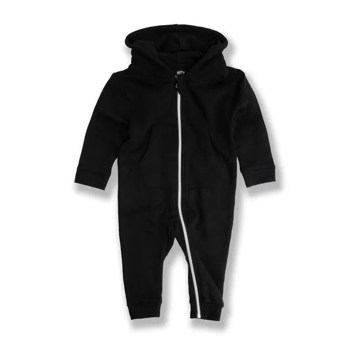 Baby Organic Essential Romper - Black Tiny Tycoon
