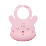 Silicone Roll-up Bib - Rose Bunny Tiny Twinkle