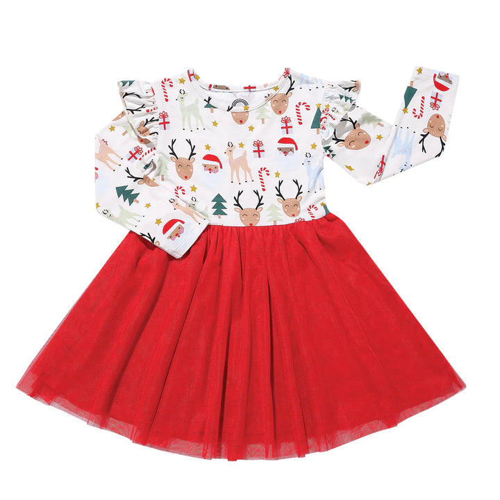 Santa & Friends Holiday Twirl Dress
