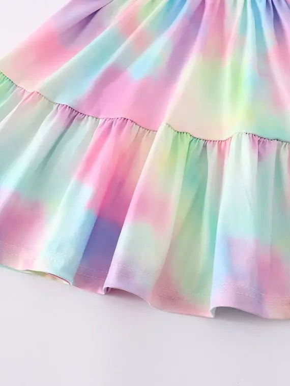 Toddler Tie Dye Twirl Dress littleoneusa