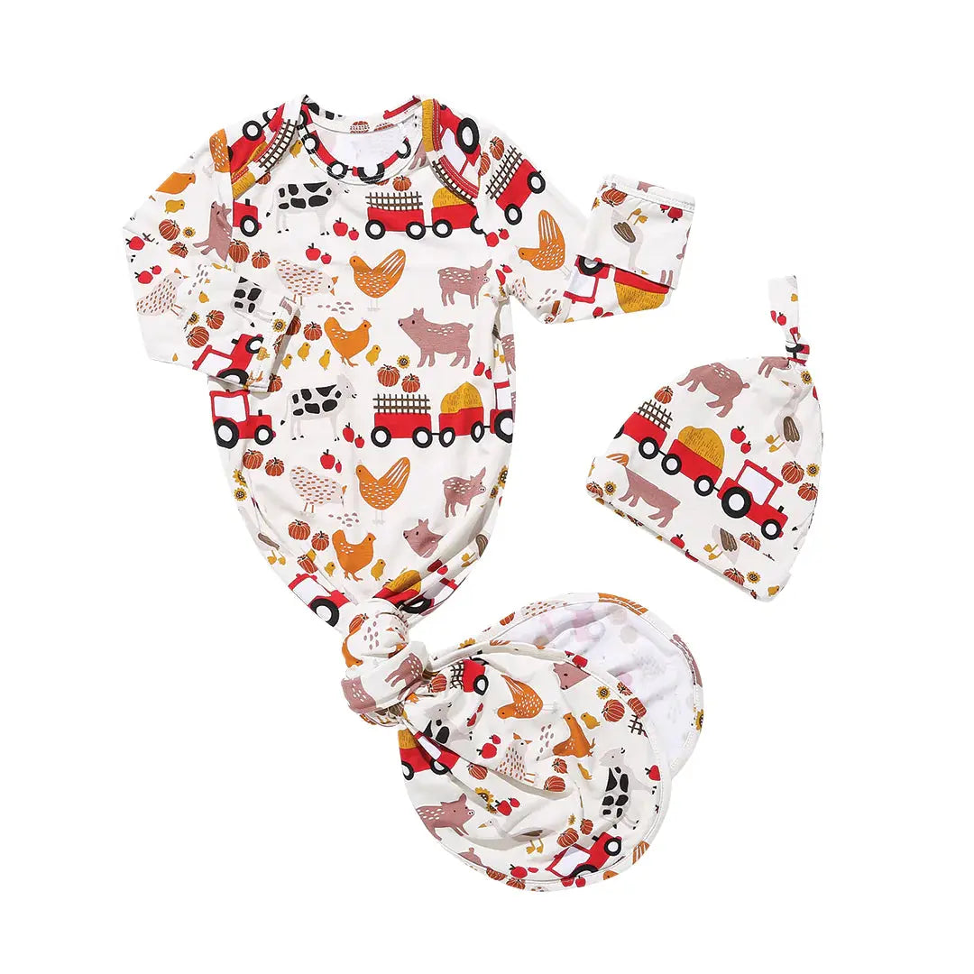 Baby Farm Friends Knotted Sleeper Set Emerson and Friends