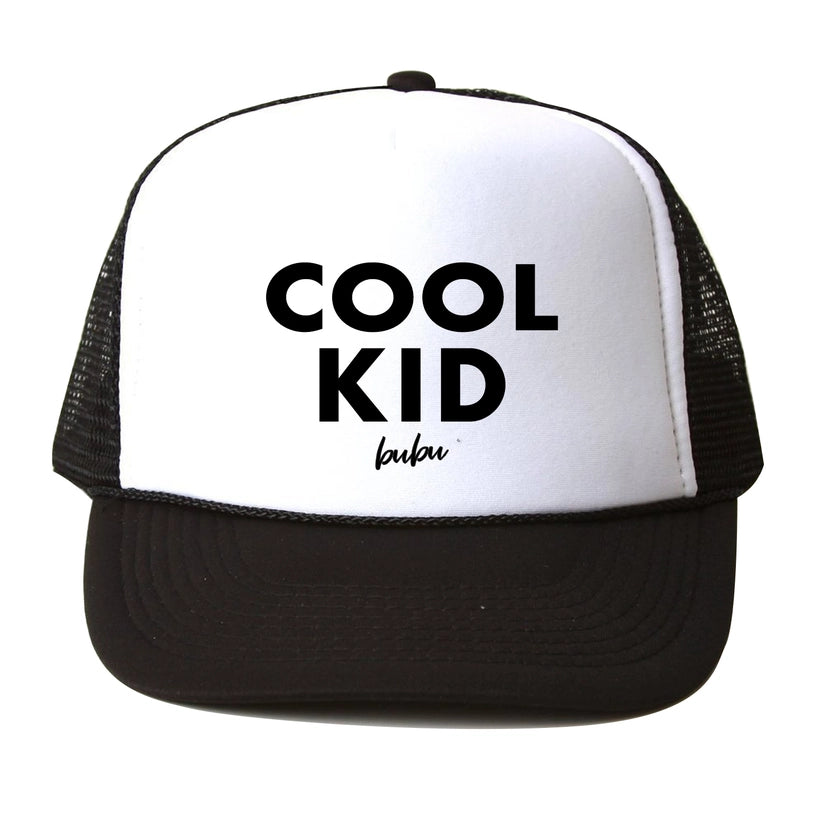 COOL KID Trucker Hat - Blk/Wht