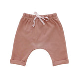 Baby Dusty Rose Cotton Baby Joggers Emerson and Friends