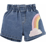 Toddler Rainbow Jean Shorts Mamino
