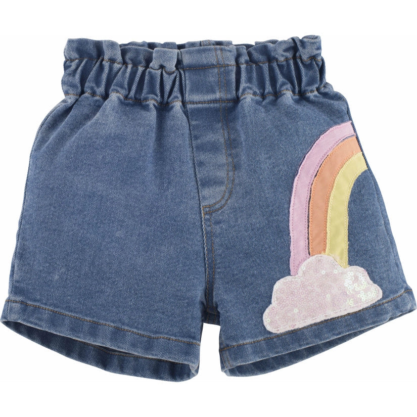 Toddler Rainbow Jean Shorts Mamino