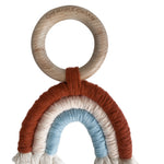 Macrame Rainbow - Brick + Blue Chewable Charms