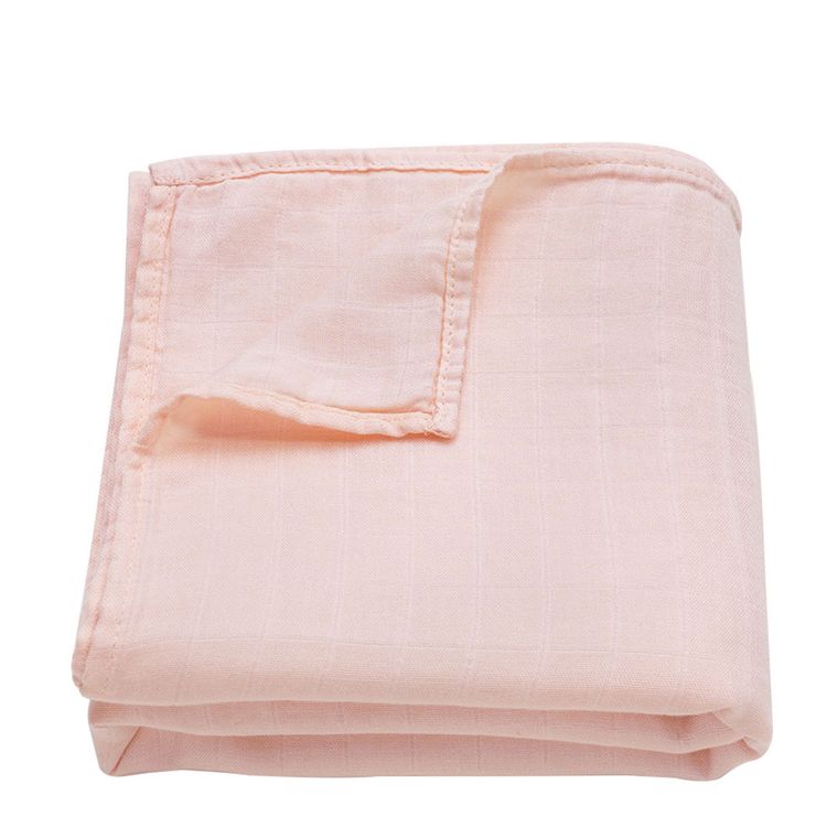 Muslin Swaddle Blanket Organic Cotton (Light Peach)