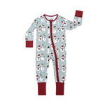 Baby Snow People Holiday Romper Good Luck Socks