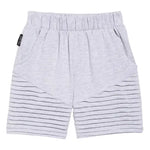 Baby Grey Ribbed Shorts Tiny Tribe