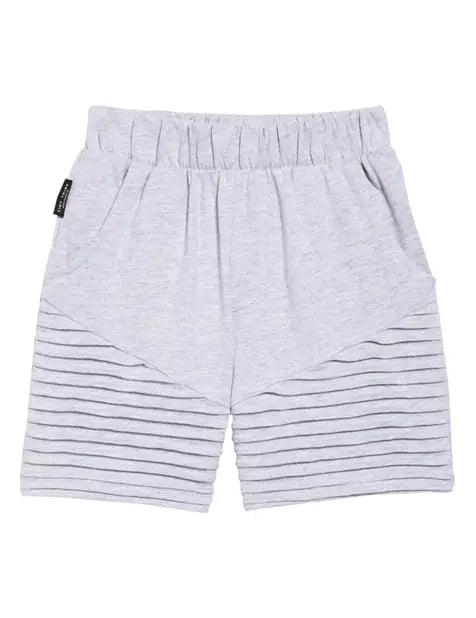 Baby Grey Ribbed Shorts Tiny Tribe