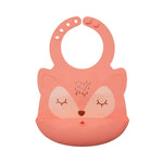 Silicone Roll-up Bib - Coral Fox Tiny Twinkle