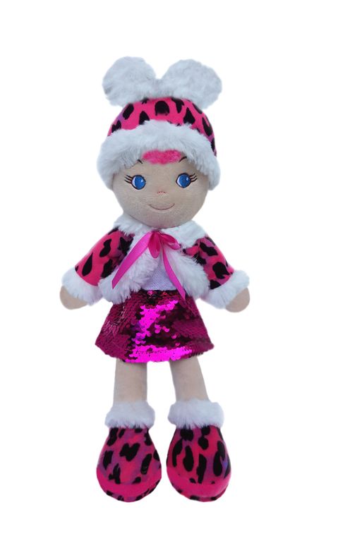 Leila Pink Leopard Doll