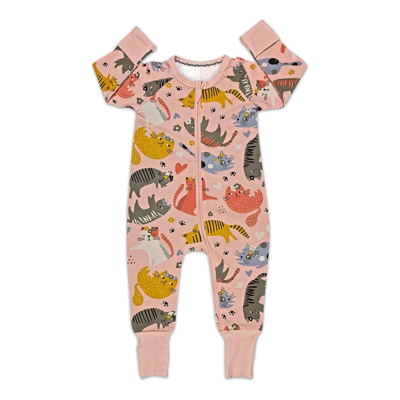 Kitty Cats, Pink Baby Pajamas