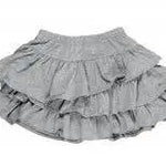 Toddler Grey Tiered Ruffle Skirt Toobydoo