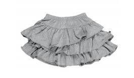 Grey Tiered Ruffle Skirt