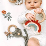 Macrame Rainbow - Brick + Blue Chewable Charms