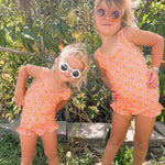 Baby Pink and Yellow Flower Power One Piece Swimsuit STRAWBERRY JAM