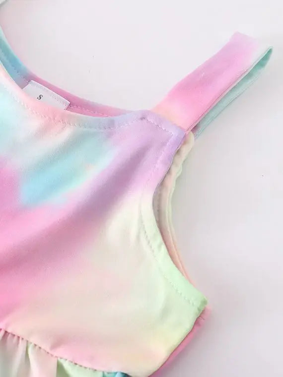 Toddler Tie Dye Twirl Dress littleoneusa